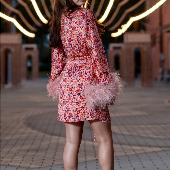 Buddy Love Anisa Feather Sleeve mini dress - Picture 4 of 4